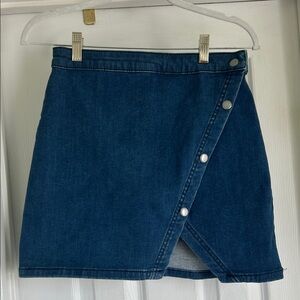Free People Blue Denim Mini Skirt